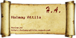 Halmay Attila névjegykártya