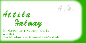 attila halmay business card